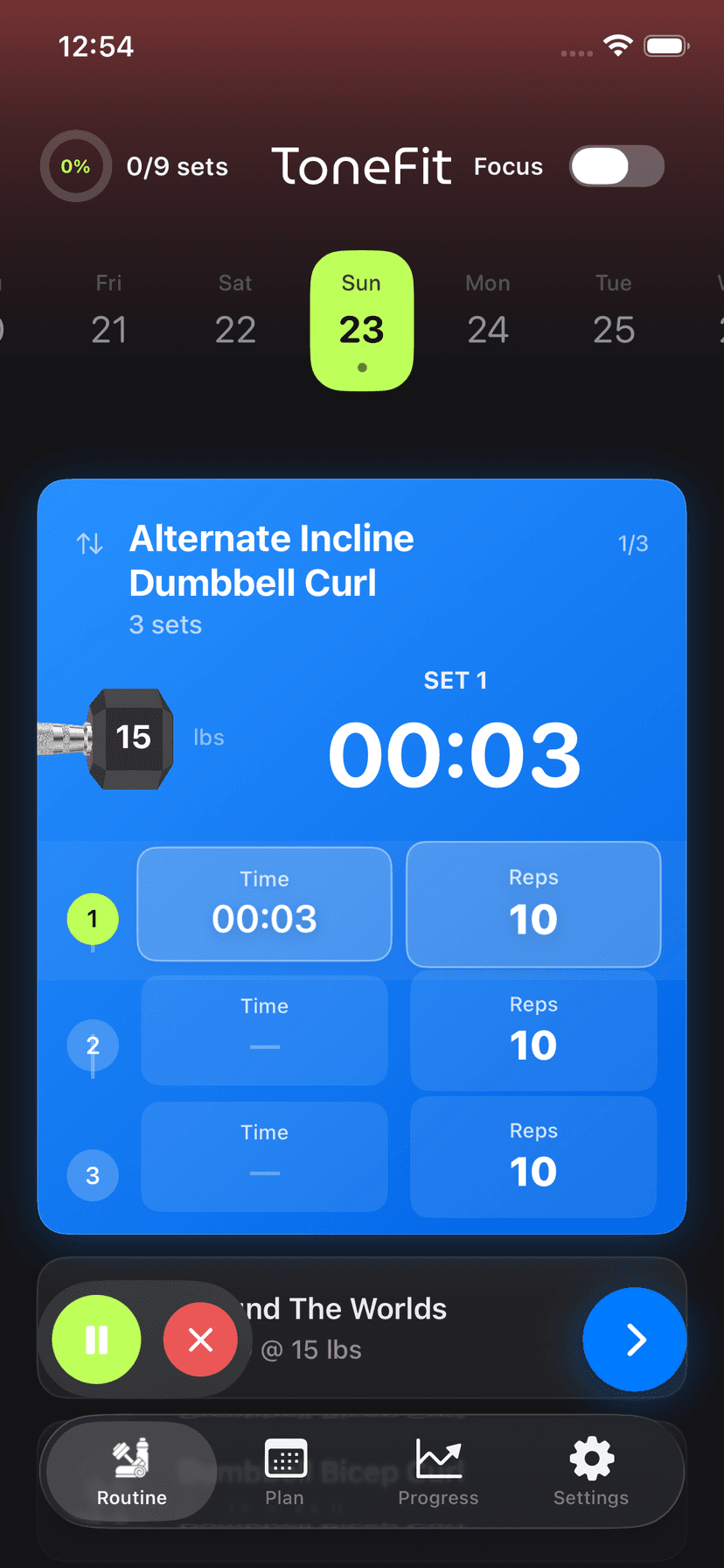 ToneFit App Screenshot